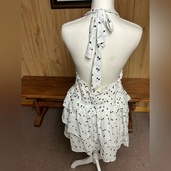 NWT LoveShackFancy Deanna Halter Mini Dress Ivory Starlight Size XXL - Picture 12 of 13